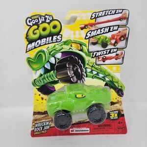 Goo Jit Zu Squishable Car Wreckin Rock Jaw Toy Vehicle Ride Green Collector Item